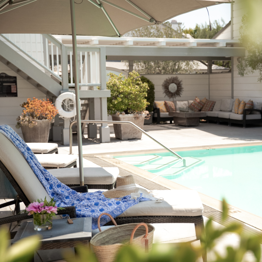 Poolside at Fess Parker Wine Country Inn in Los Olivos, CA
