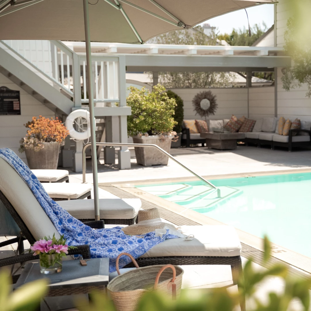 Poolside at Fess Parker Wine Country Inn in Los Olivos, CA