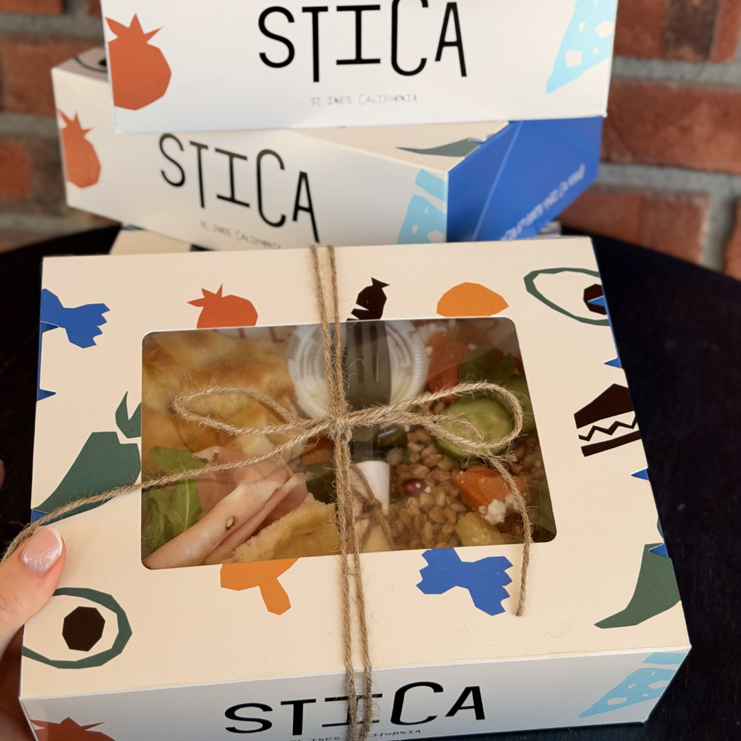 Boxed lunch from Stica in Santa Ynez, CA