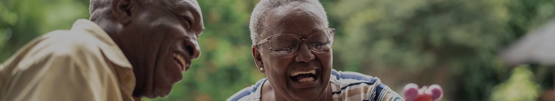 older couple laughing together