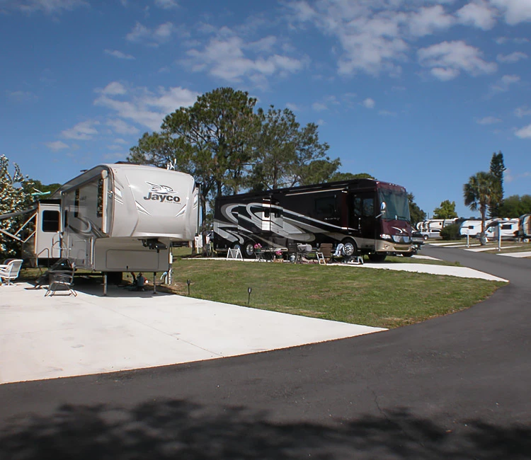 view of rvs parked at fishermans