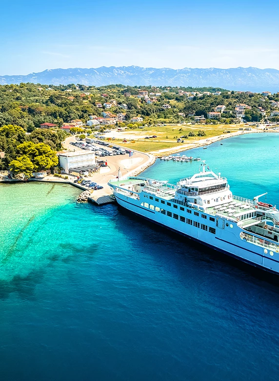 a large white boat in the water