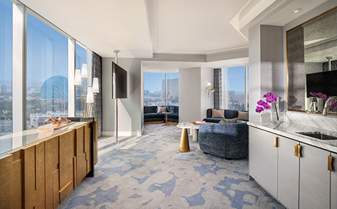 a room with a television and a couch