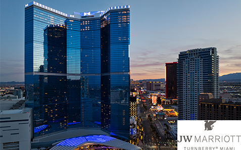 a tall building with lights on