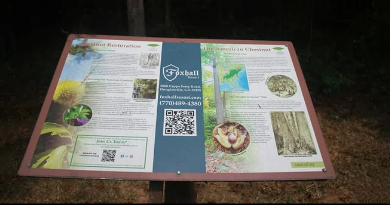 a sign with information on it