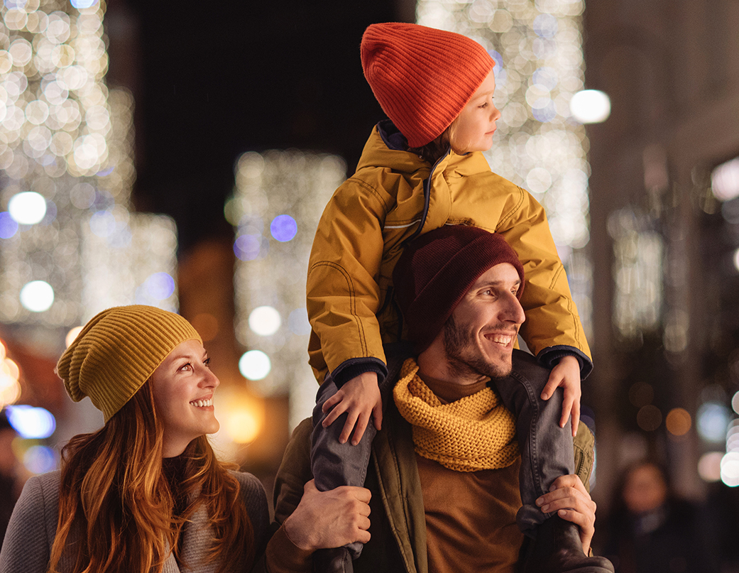 a group of people with hats
