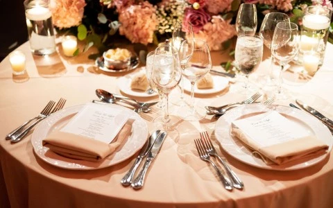 a table set for a dinner party