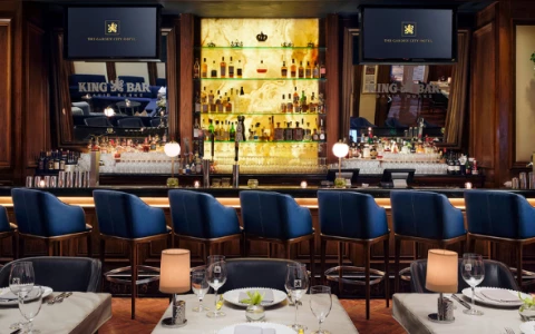 a restaurant with tables and chairs