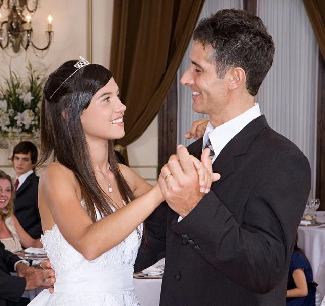 a man and woman dancing