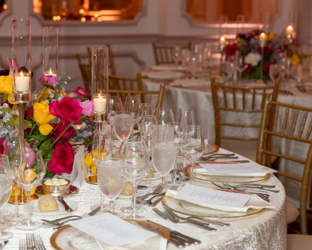 a table set for a dinner party