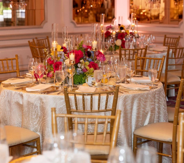 a table set for a dinner party