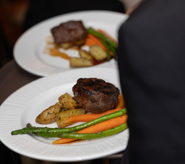 a plate of food on a table