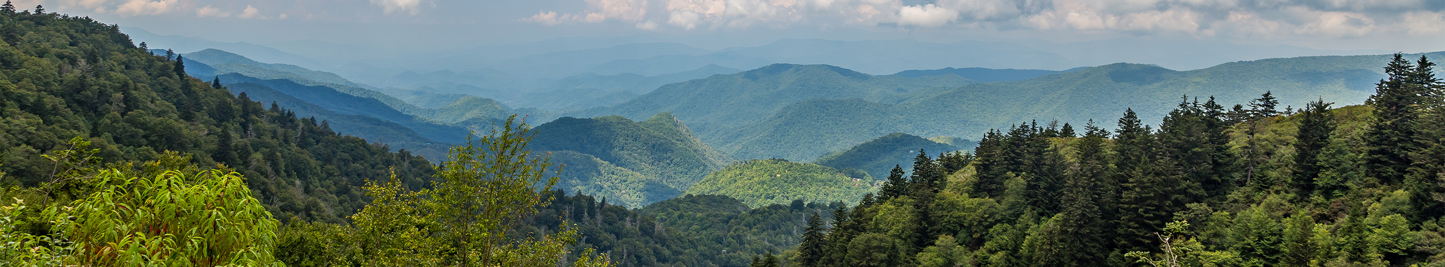 a landscape of a mountain range