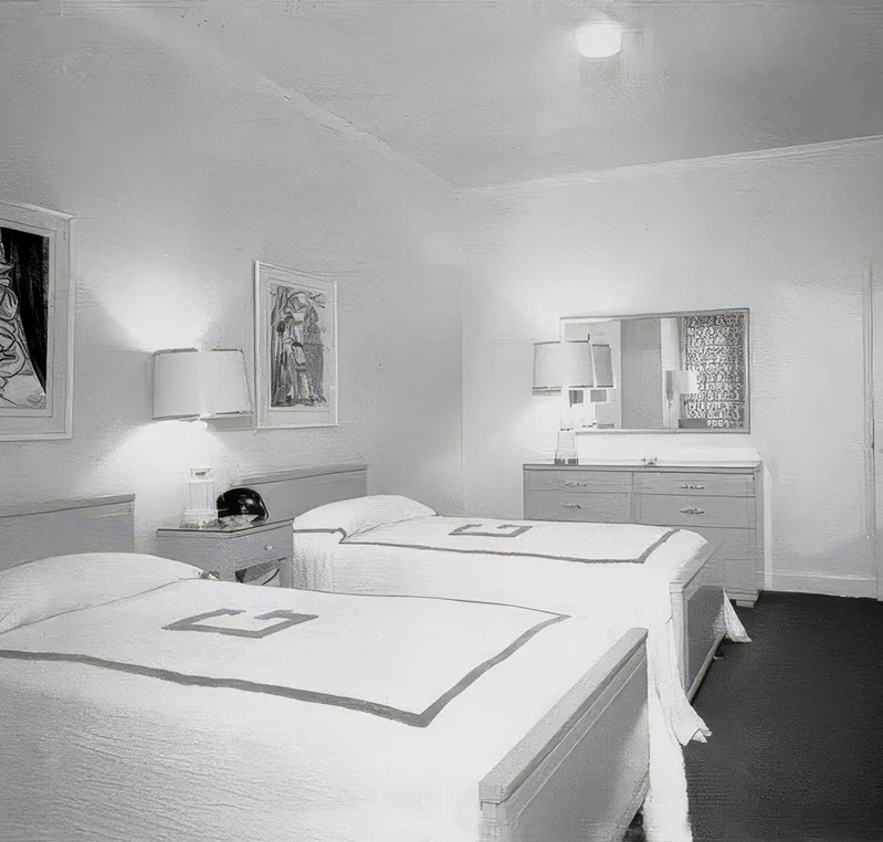 a room with two beds