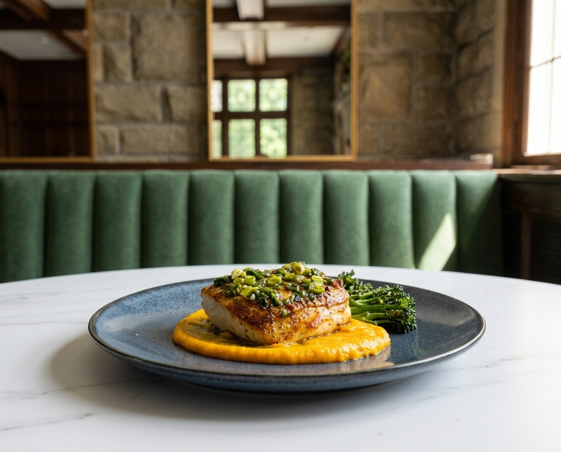 a plate of food on a table