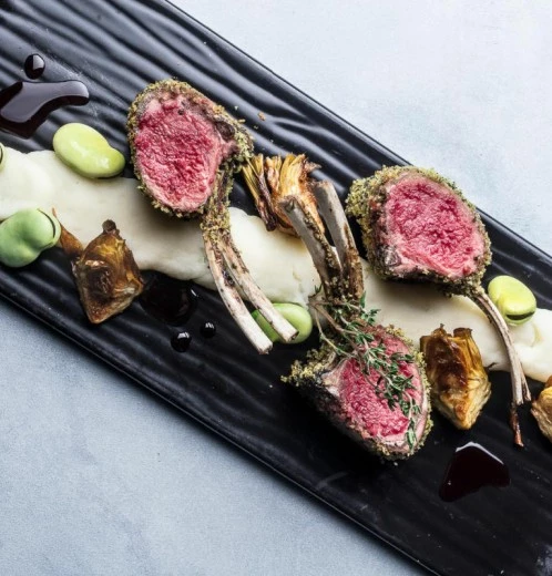 a plate of food on a table