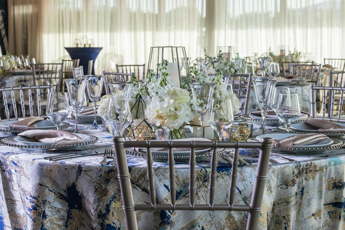 a table set for a formal event