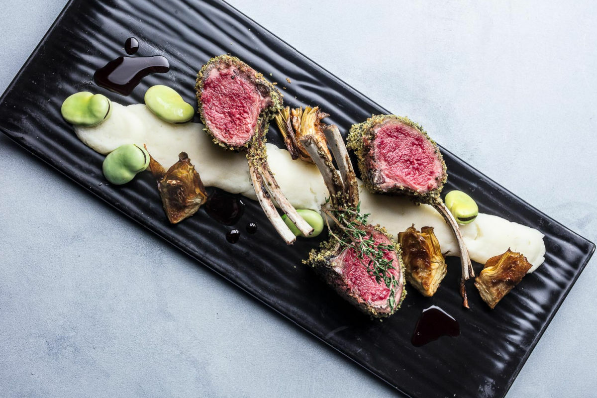 a plate of food on a table