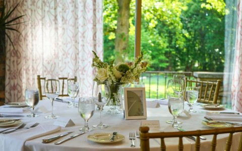 a table set for a dinner party