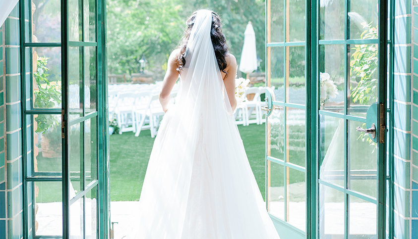 a woman in a white dress