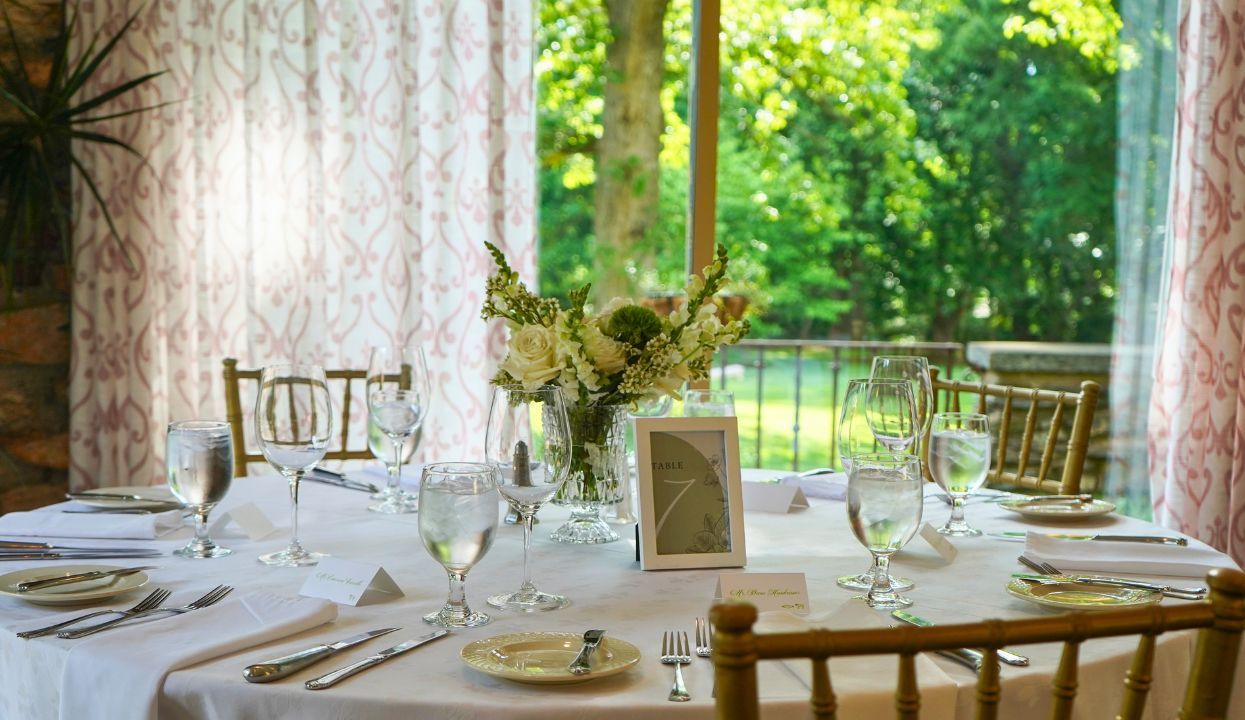 a table set for a dinner party