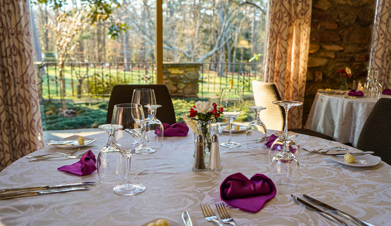 a table set for a dinner party