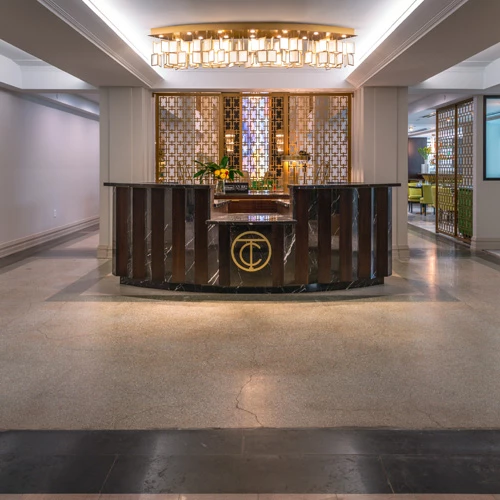 view of the front desk of the tulsa club