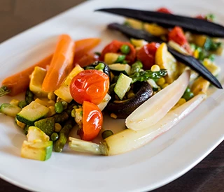 close up shot of an elegant vegetable dish
