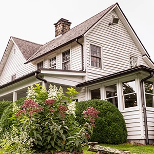 a house with a garden