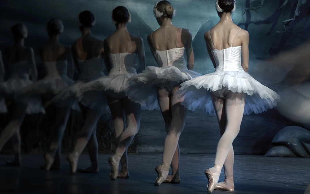 a group of women in white tutu