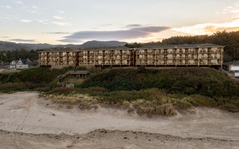 a building on a hill