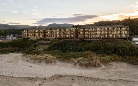 a building on a hill