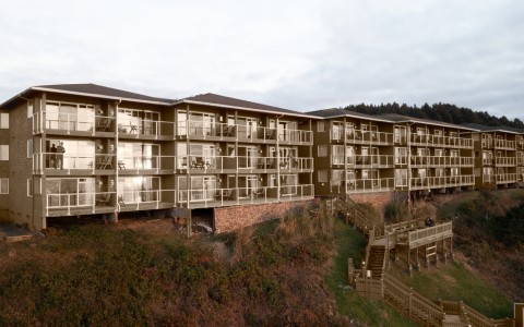 a building with many balconies