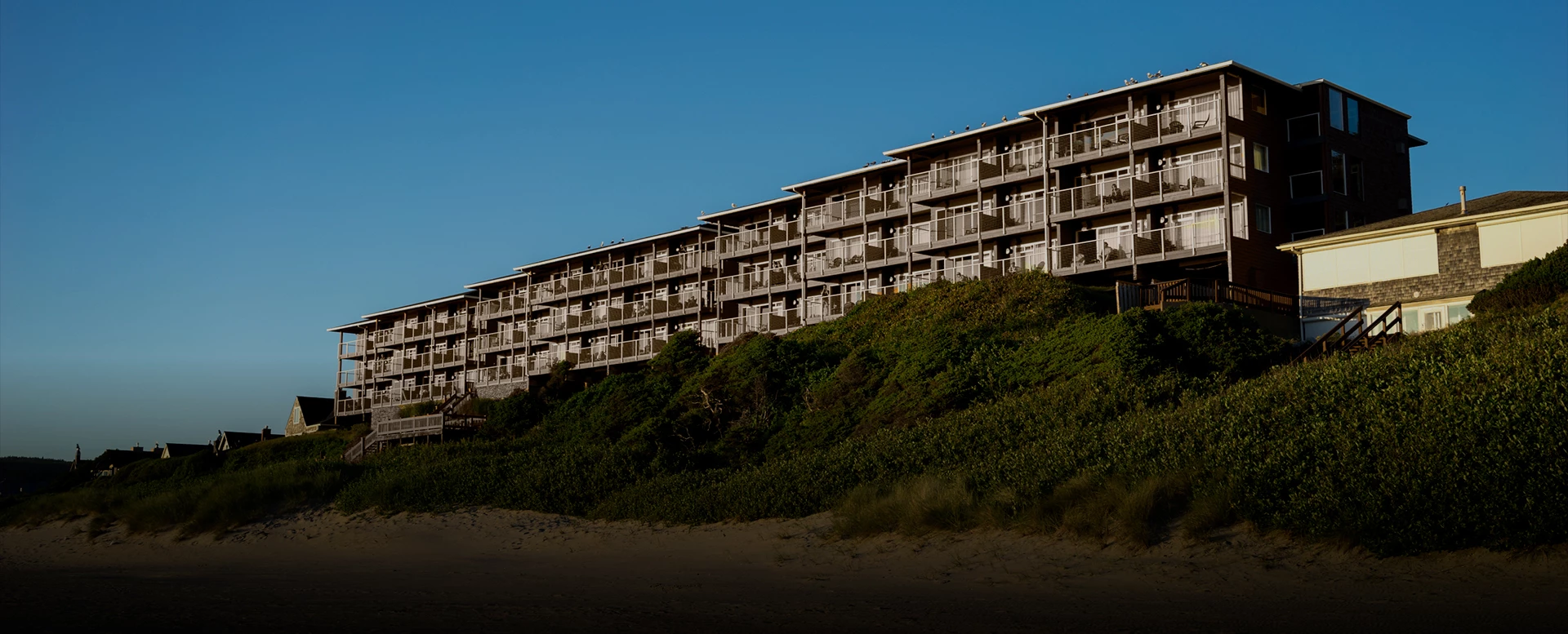 a building on a hill