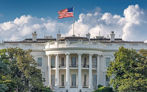 exterior view of washington palace 