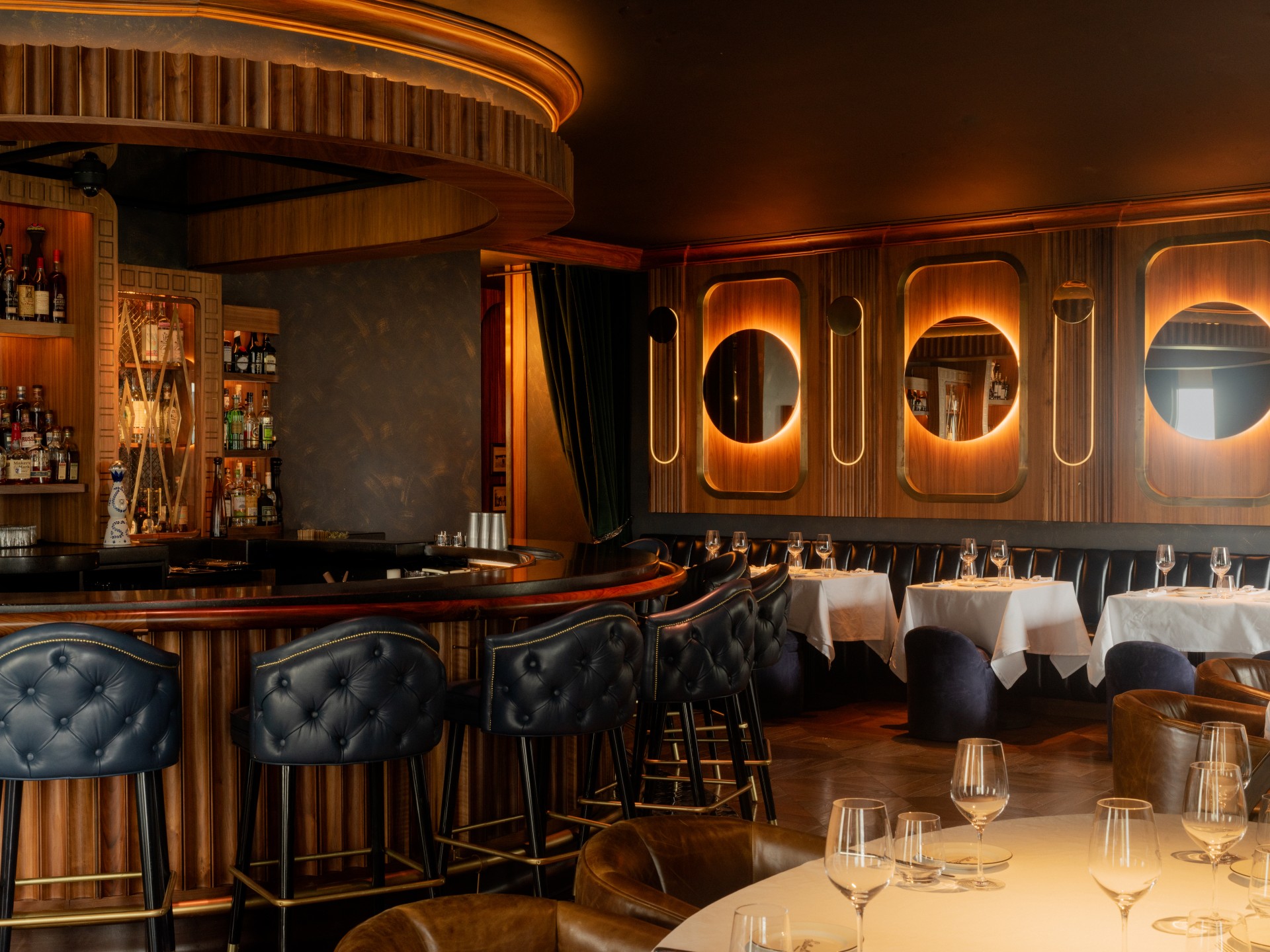 a restaurant with tables and chairs