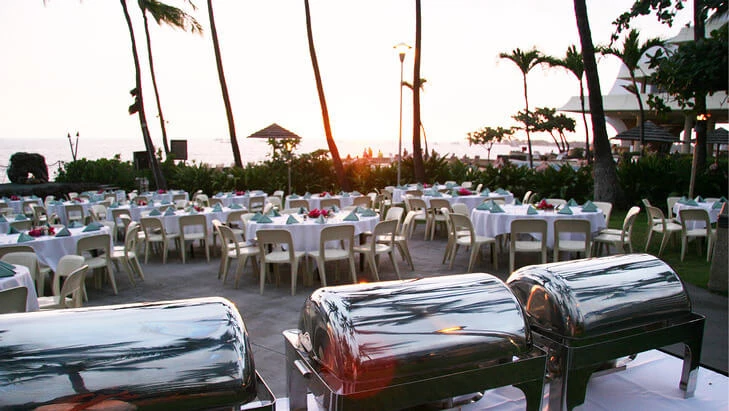 wide open meeting space with oceanfront views of the Kailua-Kona coast