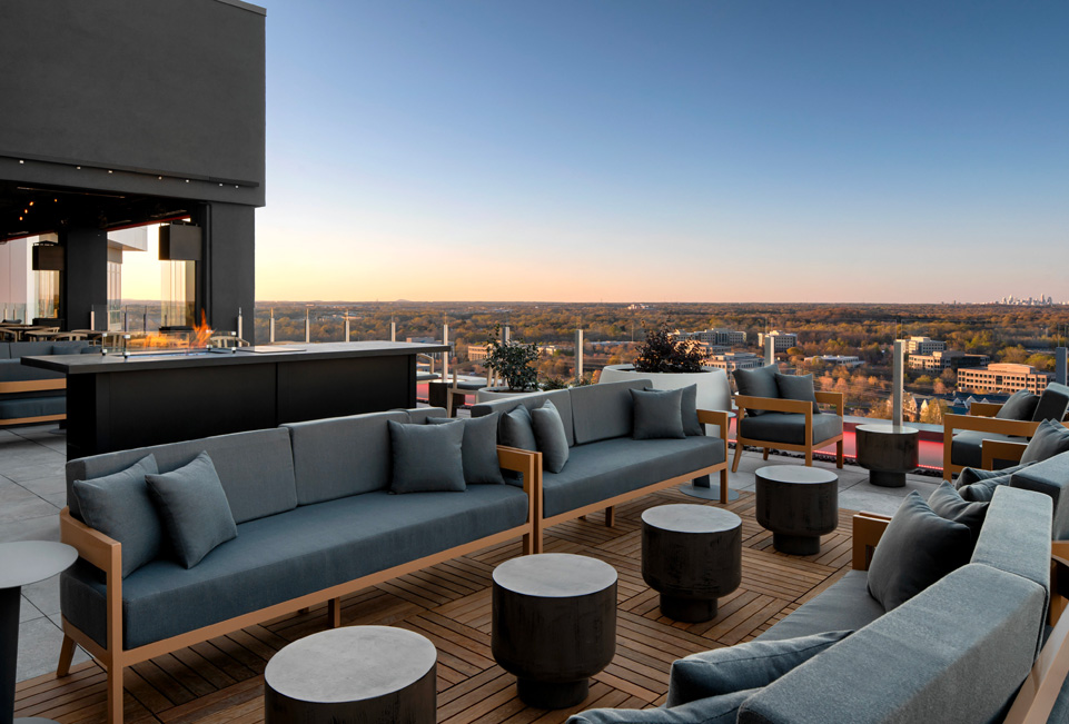 a room with a view of the city