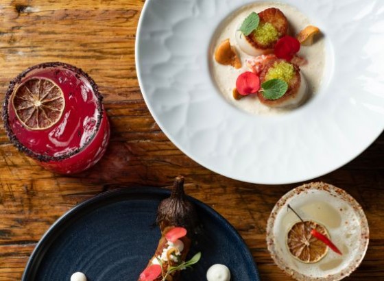 a plate of food on a table