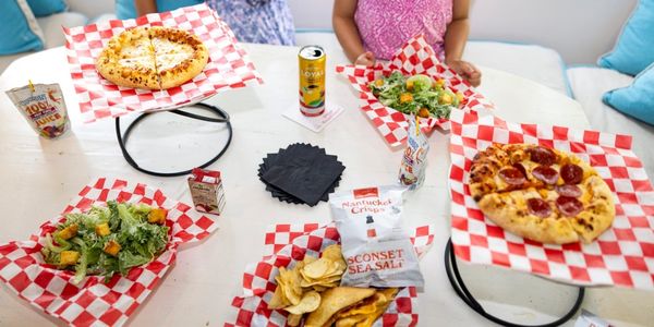a table with food on it