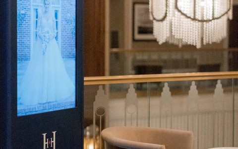 Wedding advertising and a chair