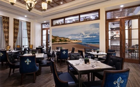 cafe normandie restaurant with dinner tables 5