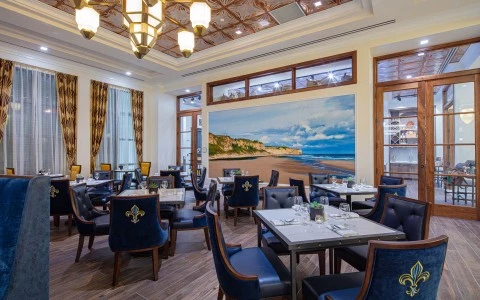 cafe normandie restaurant with dinner tables 4