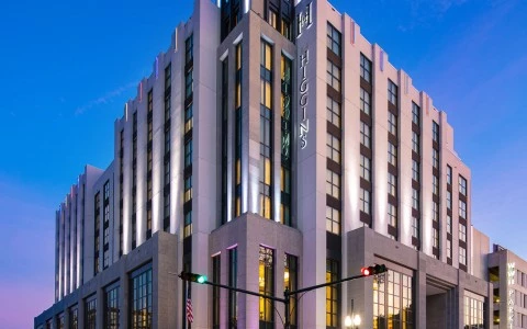 exterior view of Higgins hotel 3