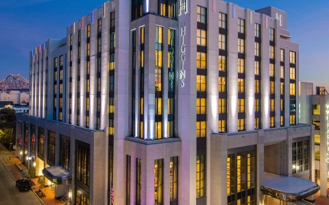 exterior view of Higgins hotel 1