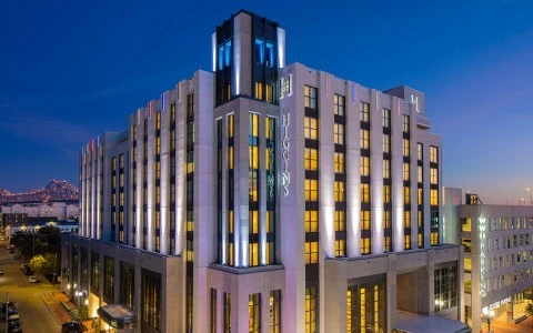 exterior view of Higgins hotel 0