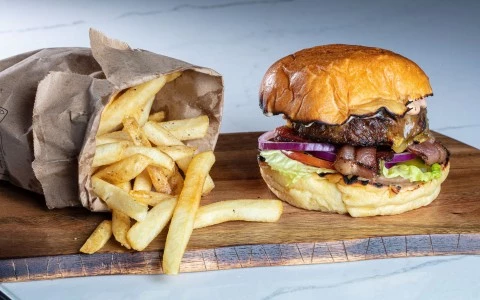 burger with french fries 1
