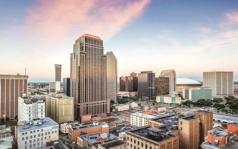 Aerial view of new orleans