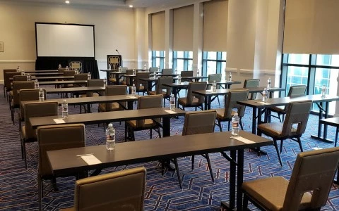 meeting room with fourth windows and desks7