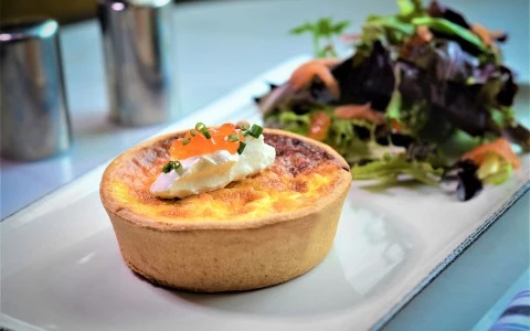 mini keish with a side salad10